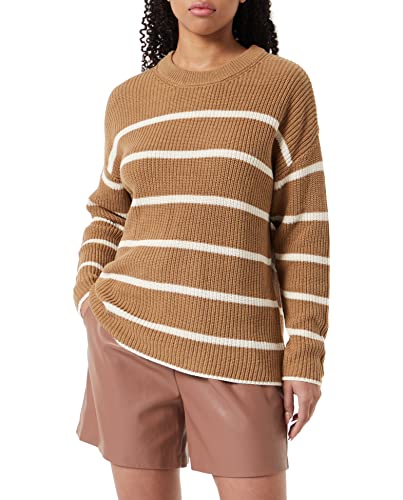 ONLY ONLPERNILLE Women’s Stripe Knit Sweater – Soft Cotton Blend