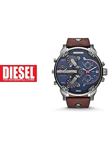 Diesel Mr. Daddy Men's Multifunctional Watch with Silicone, Stainless Steel or Leather Strap