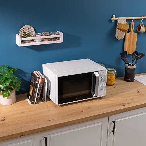 Cecotec Mikrowelle Pro Clean 5110 Inox. 700 W, Grill 800 W, 20 L, Ready 2 Clean, Beschichtung 3D Wave Frontspiegel, 8 Programme,60 Min Timer, LED, Edelstahl In Silber Schwarz