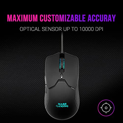 MARSGAMING MCP-RGB3, Pack Gaming Keyboard Fixed RGB + Gaming Mouse RGB Flow 3200 DPI + Headset Over-Ear RGB + XXL Mouse Pad, White, Portuguese Language