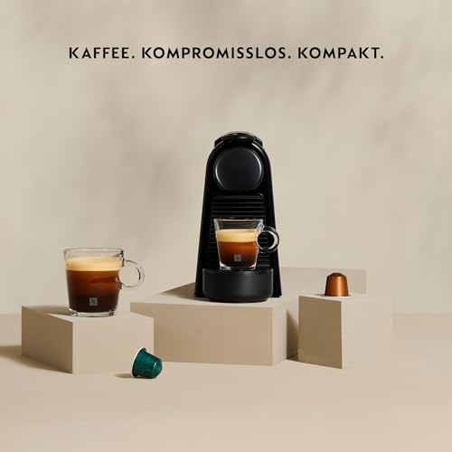 Nespresso De'Longhi Essenza Mini EN 85.R Kaffeekapselmaschine, Welcome Set mit 7 Kapseln in unterschiedlichen Geschmacksrichtungen, 19 bar Pumpendruck, Platzsparend, 0,6 l, Rot