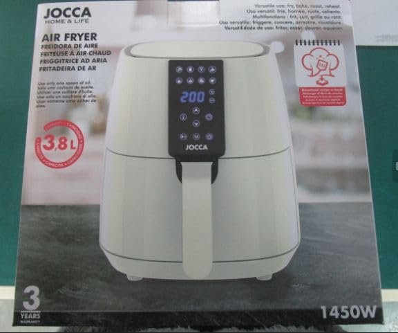 Jocca Heißluftfritteuse Sweet Line, 3,8L Fritteuse, 1450W, 8 Programme, LED Touchscreen, Timer, Rosa