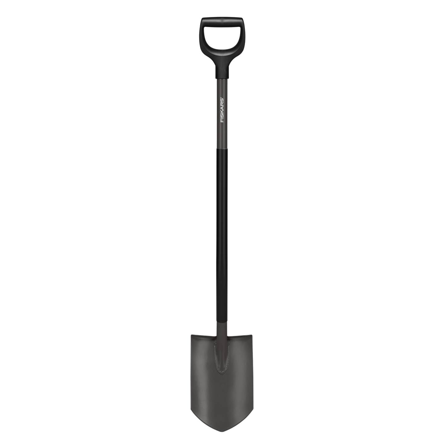 Fiskars Gärtnerspaten, Spitz, Spaten für harte, steinige Böden, Länge: 125 cm, Hochwertiger Borstahl, Grau/Schwarz, Ergonomic, 1070639