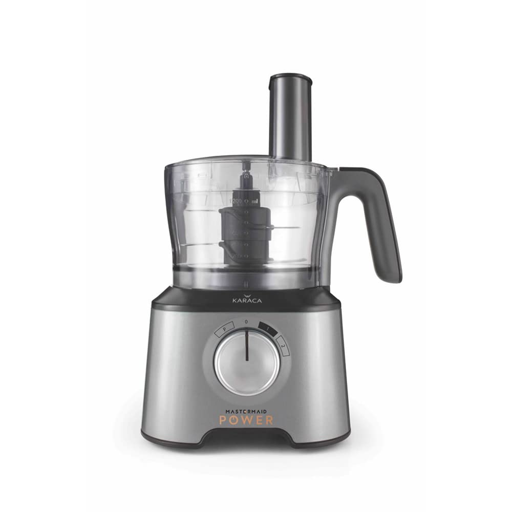 Karaca Mastermaid Power Max 11 in 1 Kitchen Robot Glossy Black 2500 W, Black, Capacity, Chopping, Mixing, Grinding, Grating, Slicing