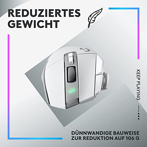 Logitech G502 X Kabelgebundene Gaming-Maus - LIGHTFORCE Hybrid optisch-mechanische Primärschalter, HERO 25K Gaming-Sensor, Kompatibel PC - macOS/Windows - Weiß