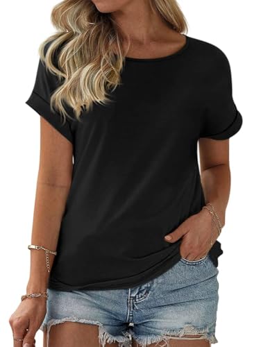 Fisoew Women's T-Shirt – Crew Neck Short Sleeve