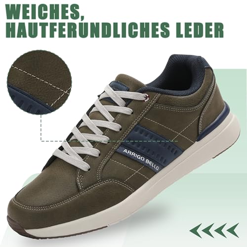 Men’s Casual Fashion Sneakers – Lightweight Non-Slip Faux Leather Shoes