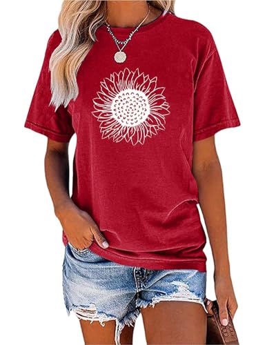 Cicy Bell Women’s Sunflower Graphic T-Shirt