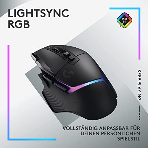 Logitech G502 X Kabelgebundene Gaming-Maus - LIGHTFORCE Hybrid optisch-mechanische Primärschalter, HERO 25K Gaming-Sensor, Kompatibel PC - macOS/Windows - Weiß