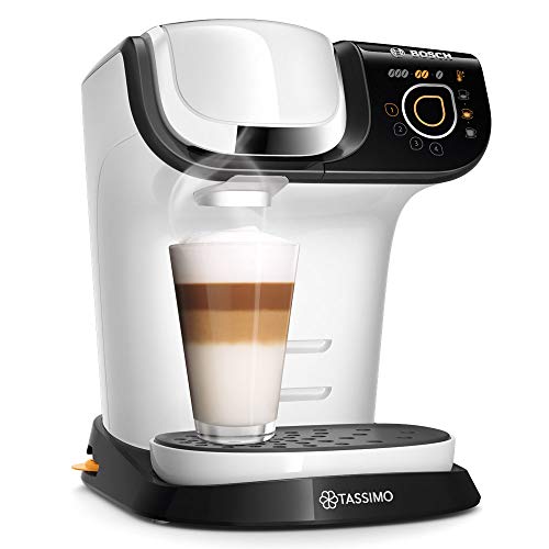 Tassimo My Way 2 capsule machine TAS6504 coffee machine by Bosch, with water filter, over 70 drinks, personalization, fully automatic, easy preparation, 1,500 watts, 1.3 liters, white