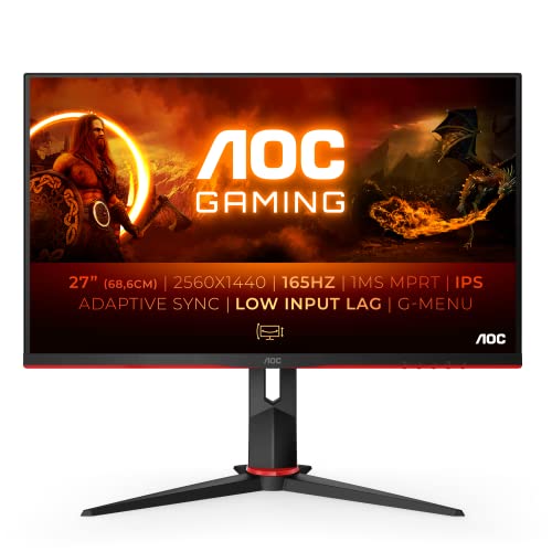 AOC Gaming CU34G2XPD – 34-Zoll-WQHD-Curved-Monitor, 180 Hz, schnelle VA, 1 ms GTG, FreeSync Premium, HDR400, höhenverstellbarer Standfuß (3440 x 1440, HDMI, DisplayPort, USB-Hub)