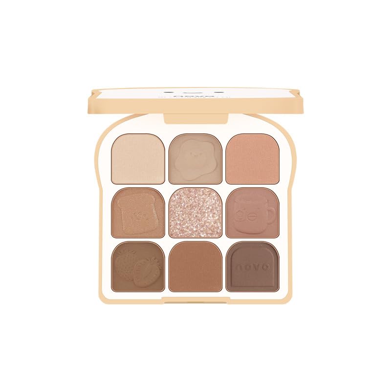 Lilbitty Nude Brown Eyeshadow Palette – Rose Gold & Dark Brown Bronze Highly Pigmented Long-Lasting Cream Eyeshadow for Brown Eyes