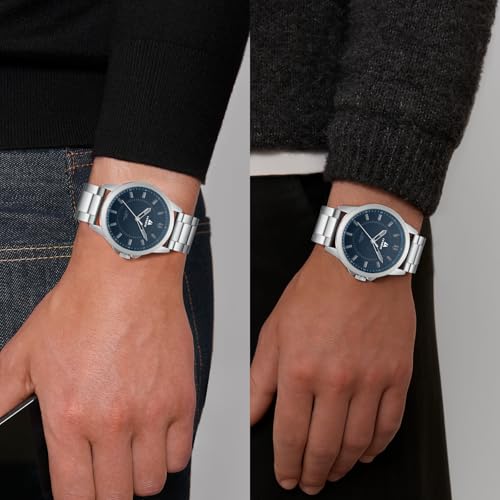 LN LENQIN Herren Uhr Edelstahl Uhren Herren Analog Quarz Uhr 30M Wasserdicht Armbanduhr Herren Mode Casual Designer Uhr für Männer