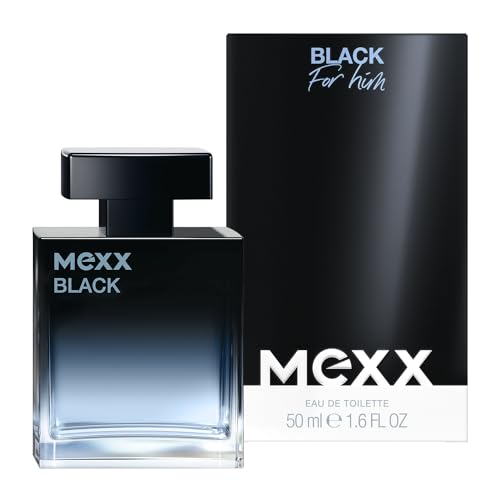 MEXX BLACK Man Eau de Parfume, verführerisch-intensiver Duft mit aquatisch-holzigen Noten für sinnliche Männer, 50ml