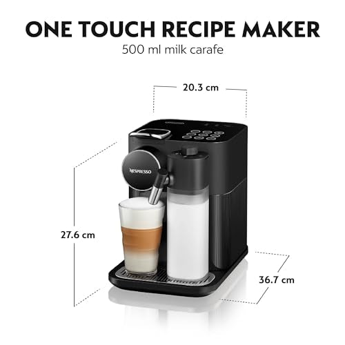 Nespresso De'Longhi EN640.B Gran Lattissima Kaffeekapselmaschine mit automatischem Milchsystem,19 Bar Druck,1400W,Schwarz