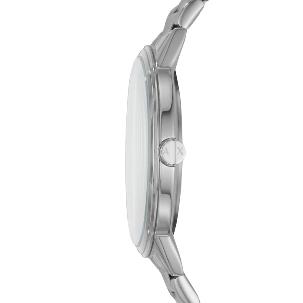 Armani Exchange Watch for Men, Quartz Movement and 42mm Case Size with Stainless Steel, Leather or Silicone Strap