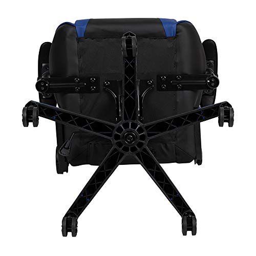 Flash Furniture X30 Gaming-Stuhl, ergonomischer Bürostuhl für PC- und Gaming-Setups, verstellbarer Rennsport-Stuhl mit vollständig verstellbarer Rückenunterstützung, schwarz mit weißer Verzierung