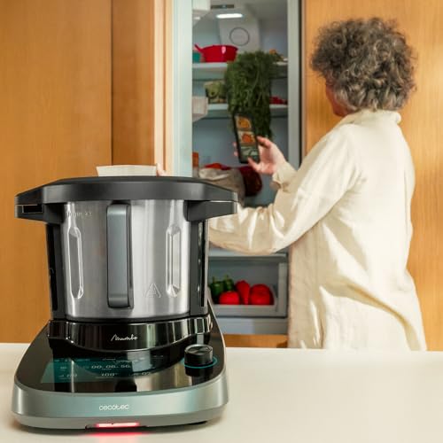 Cecotec Mambo 11090 Multifunctional Kitchen Robot 1600 W, 37 Functions, App, Scale and 3.3 Litre Stainless Steel Jug, Dishwasher Safe, Recipe Book and Accessories