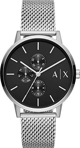 Armani Exchange Herren-Multifunktionsuhr, Edelstahluhr, 42 mm Gehäusegröße