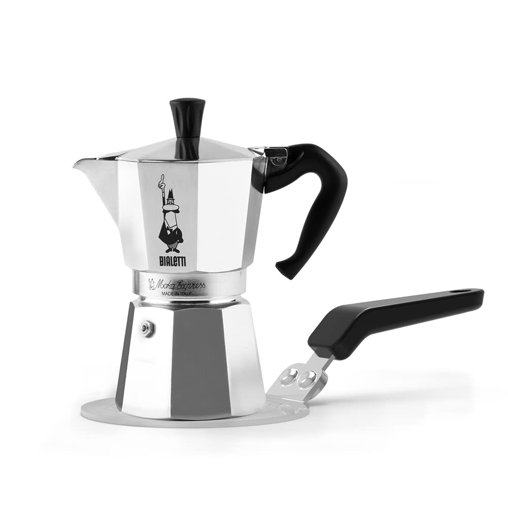 Bialetti Moka Induktionskochteller Adapter für die Verwendung von Kaffeekannen und Kochgeschirr auf Induktionskochfelder, Stahl, 13 cm, Silber