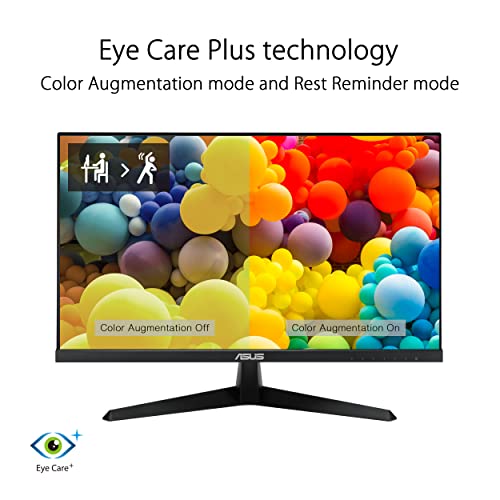 ASUS Eye Care VY249HF - 24 Zoll Full HD Monitor - 100 Hz, 1ms MPRT, AdaptiveSync - IPS Panel, Vesa 100x100, 16:9, 1920x1080, HDMI
