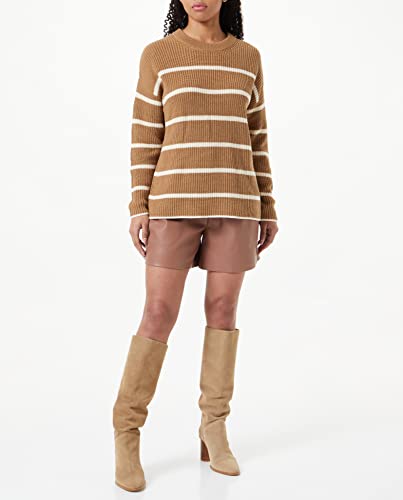 ONLY ONLPERNILLE Women’s Stripe Knit Sweater – Soft Cotton Blend