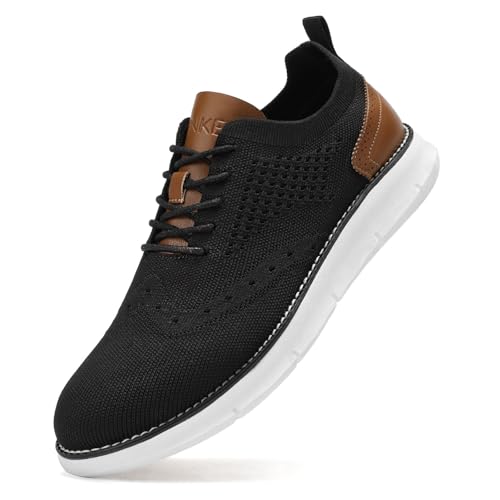SVNKE Men's Dress Shoes – Breathable Knit Oxfords for Wedding & Casual Wear