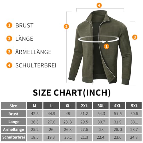 Men’s Transitional Jacket – Lightweight Winter Jacquard Coat with Zipper Pocket