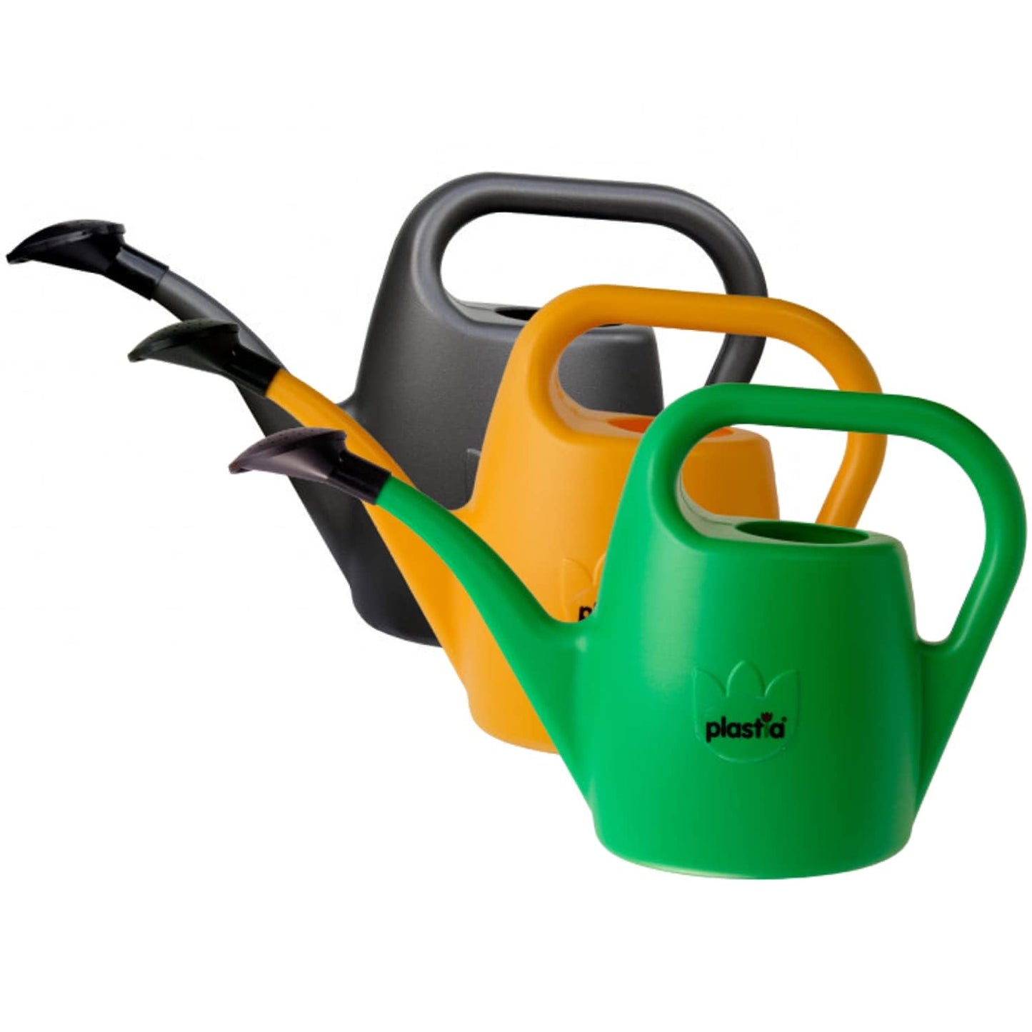 Plastia Gartengießkanne mit dem Brausekopf, 2L - Gießkanne aus Hochwertigem Kunststoff - Handliche Giesskanne für Innen- und Außenbereich - Ideal für Bewässerung für Zimmerpflanzen (Anthrazit)