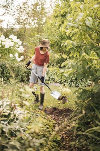Fiskars Gärtnerspaten für harte, steinige Böden, Spitz, Länge: 120 cm, Verstärktes Borstahl-Blatt, Schwarz/Orange, Xact, 1066729