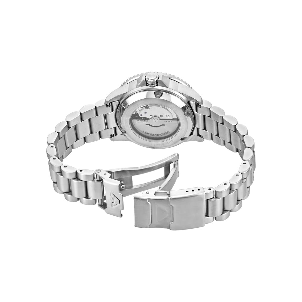 Emporio Armani Uhr für Herren, Quarzwerk und 42mm Gehäusegröße mit Edelstahl-, Leder- oder Silikonarmband