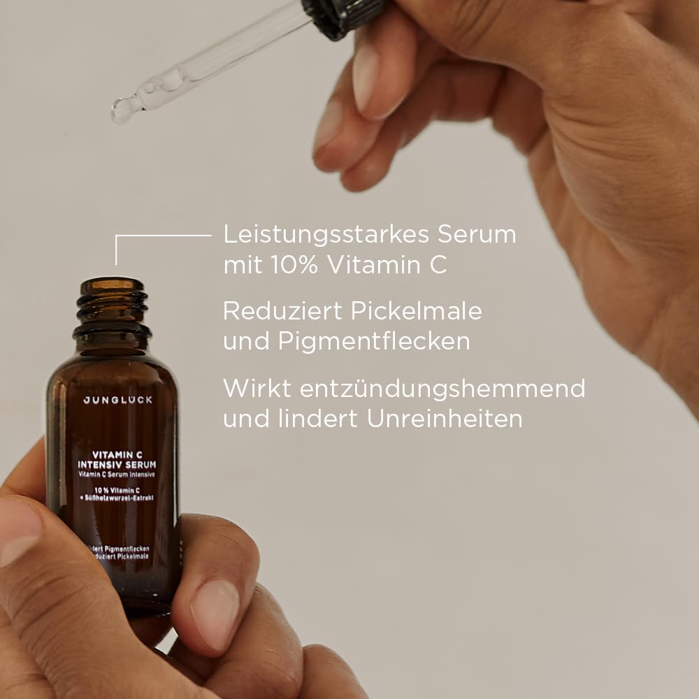 JUNGLÜCK Vitamin C Intensive Facial Serum – Vegan & High-Dose