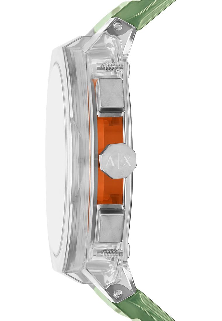 Armani Exchange Watch for Men, Chronograph Movement and 46mm Case Size with Stainless Steel, Leather or Silicone Strap
