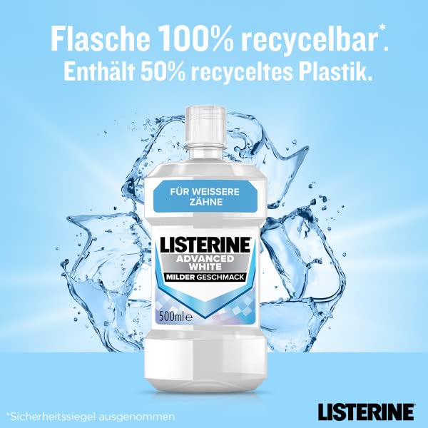 LISTERINE Smart Kidz Mild Berry (500 ml), antibakterielle Kinder Mundspülung ohne Alkohol & ohne Zucker, Mundwasser schützt vor Karies, geeignet für Kinder ab 6 Jahren