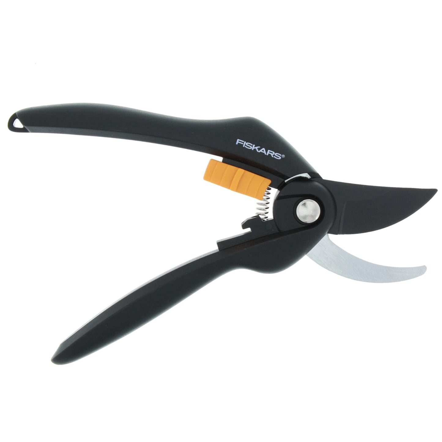 Fiskars Bypass-Gartenschere für frische Äste und Zweige, Antihaftbeschichtet, Hochwertige Stahl-Klingen, Länge: 20 cm, Schwarz/Orange, SingleStep