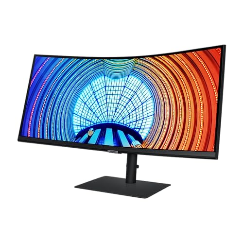 Samsung ViewFinity S50C Monitor S34C500GAU, 34 Zoll, VA-Panel, Ultra WQHD Auflösung, Eco Saving Plus, AMD Freesync, HDR10, 5 ms Reaktionszeit, Bildwiederholrate 100 Hz, Schwarz