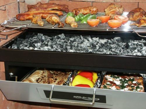 Bar-Be-Quick Original Grill & Bake - Charcoal grill with oven function, adjustable grill height and removable charcoal tray