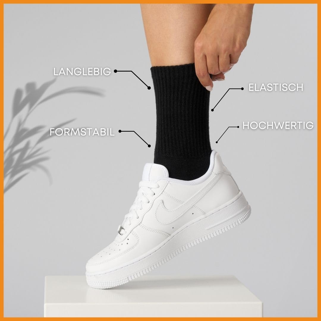 Women's Tennis Socks (6 Pairs) Sports Socks with Reinforced Heel & Toe