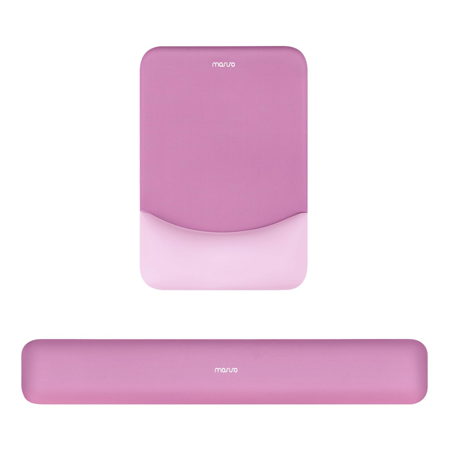 MOSISO Handgelenkstütze für Mauspad&Tastatur Set, Rechteckig Ergonomisch Mauspad Rutschfest Basis Home/Büro Schmerzlinderung&Typing Kissen mit Neopren Cloth&Erhöht Gebogen Memory Schaum,Grün