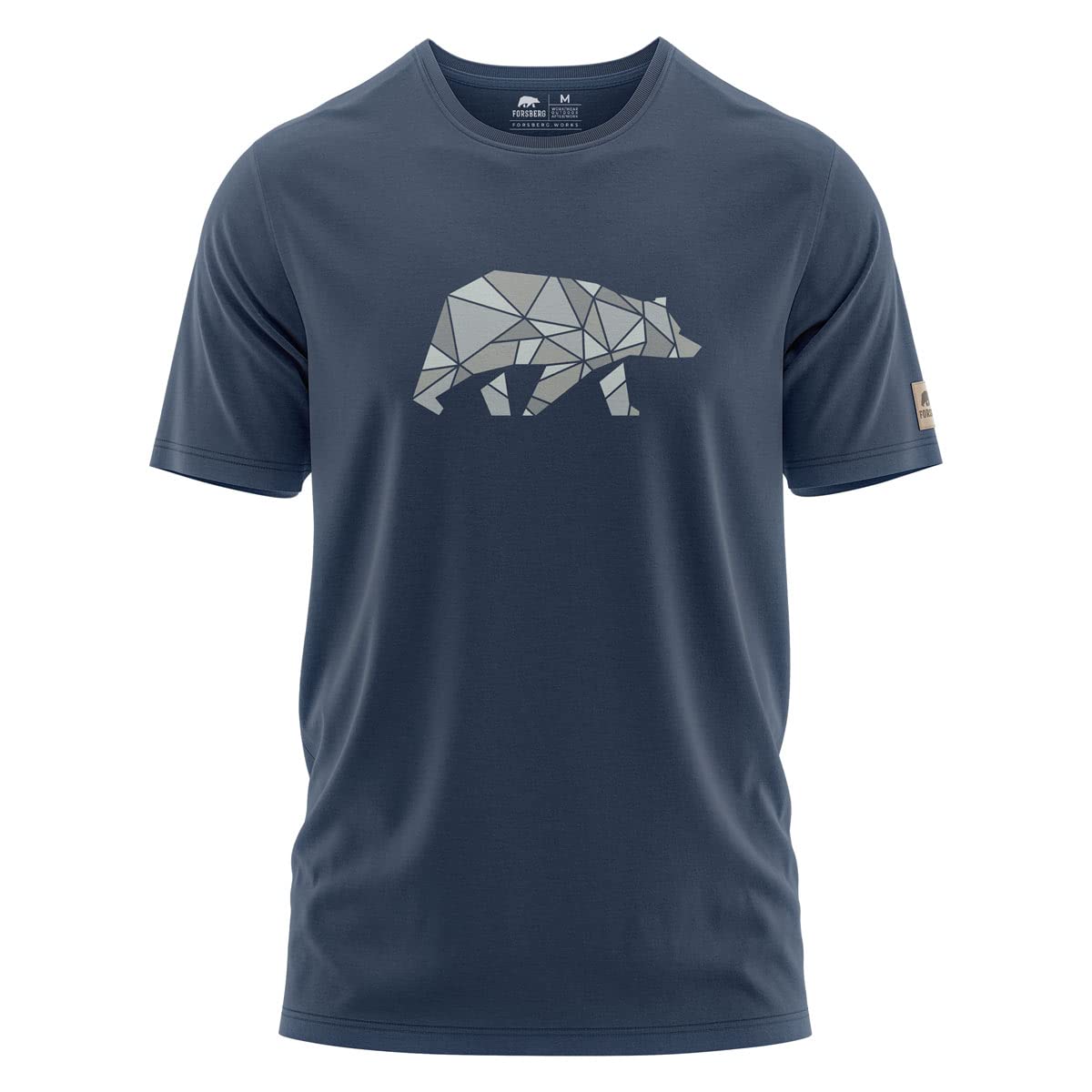 FORSBERG Espenson Men's T-Shirt – Bear Logo Tee with Modern Comfort