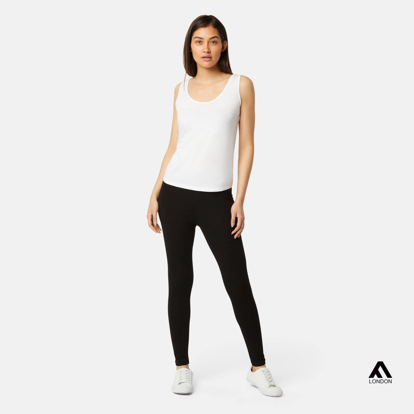 FM London Women’s 3-Pack Casual Leggings – Non-See-Through High Waist Cotton Leggings
