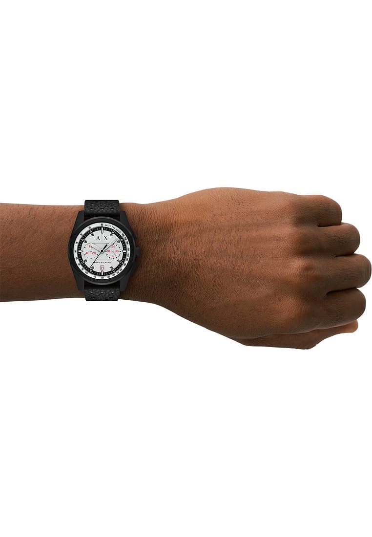 Armani Exchange Watch for Men, Quartz Movement and 42mm Case Size with Stainless Steel, Leather or Silicone Strap