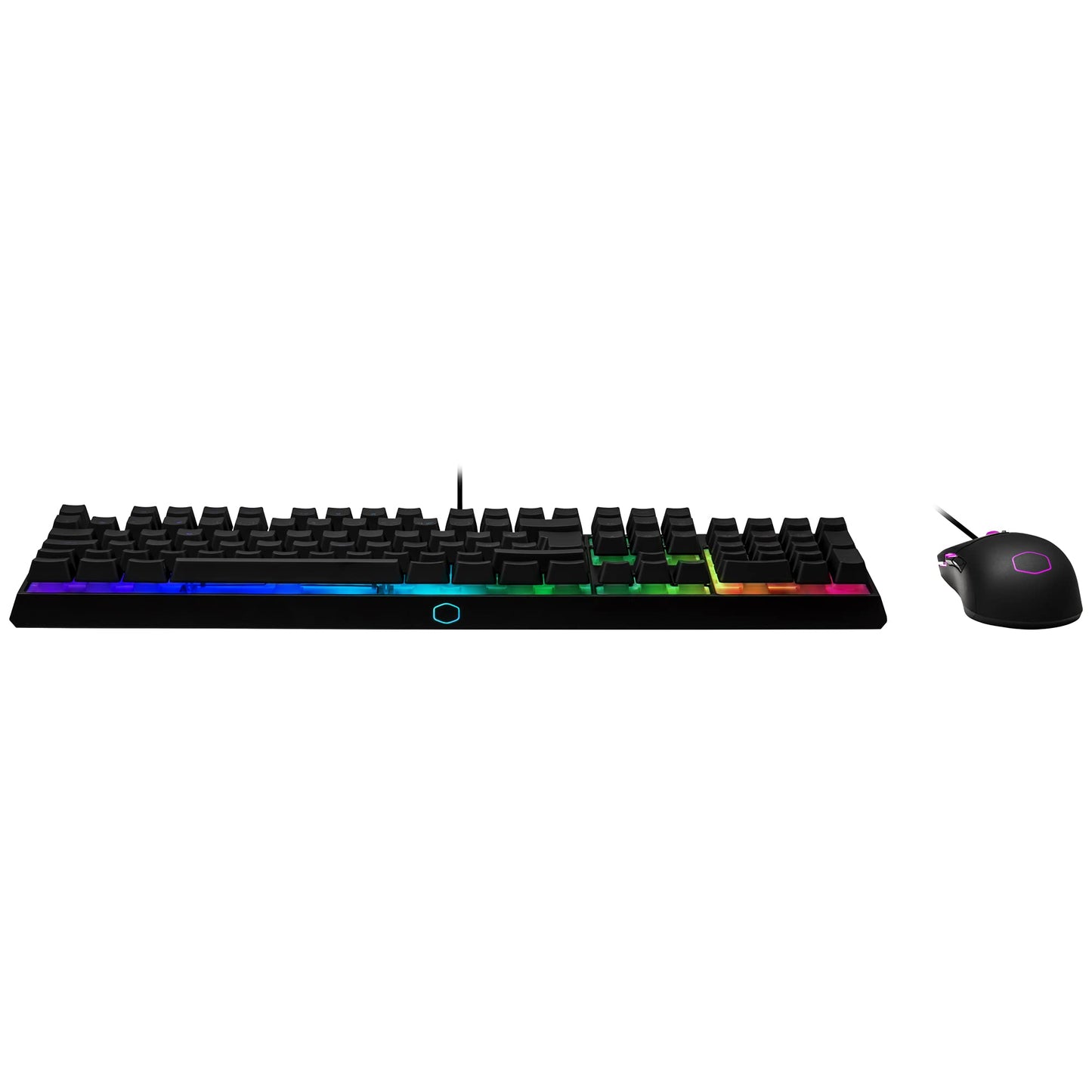 Cooler Master MS110 RGB-Tastatur & Gaming-Maus Kombination – Lineare mem-chanische Schalter, 26 Anti-Ghosting Tasten, On-Board-Steuerung, Gaming Maus mit 4 DPI-Einstellungen – DE Layout QWERTZ