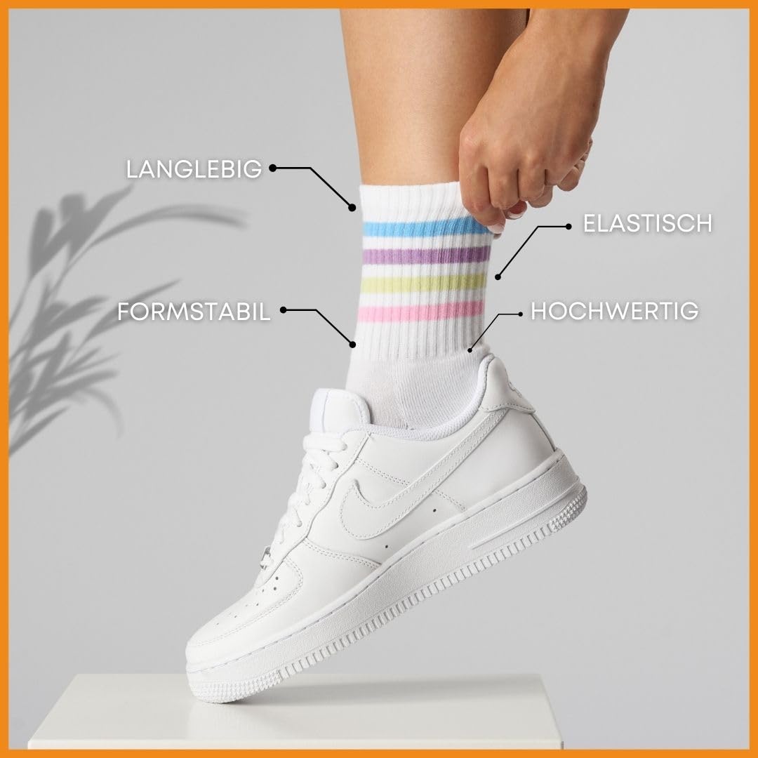 Women's Tennis Socks (6 Pairs) Sports Socks with Reinforced Heel & Toe