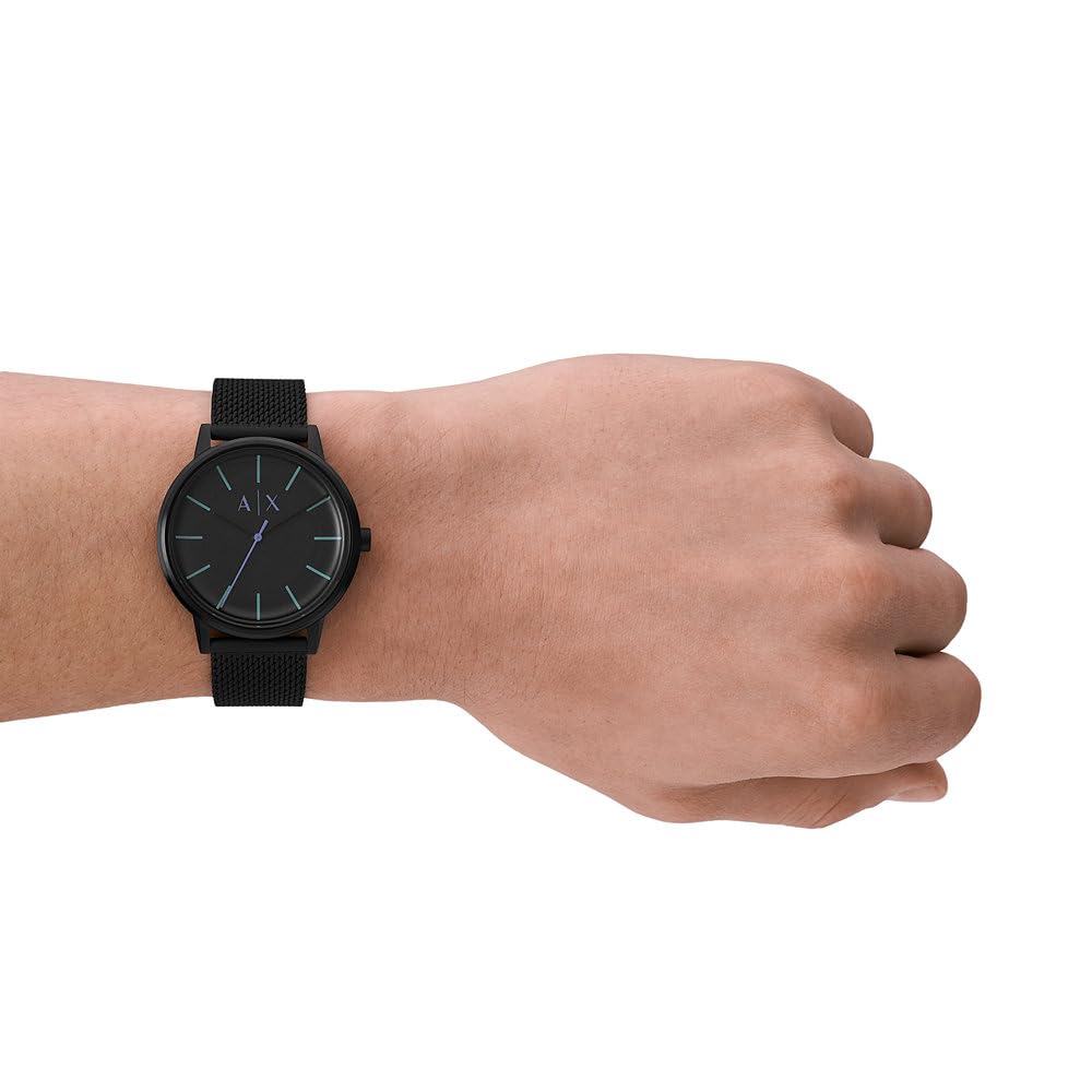Armani Exchange Watch for Men, Quartz Movement and 42mm Case Size with Stainless Steel, Leather or Silicone Strap