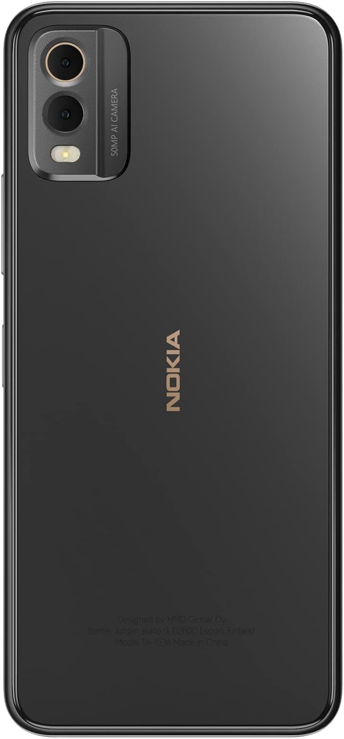Nokia C32 6.5-Inch Smartphone, 3-Day Battery, 50MP Camera, Android 13 - Grey