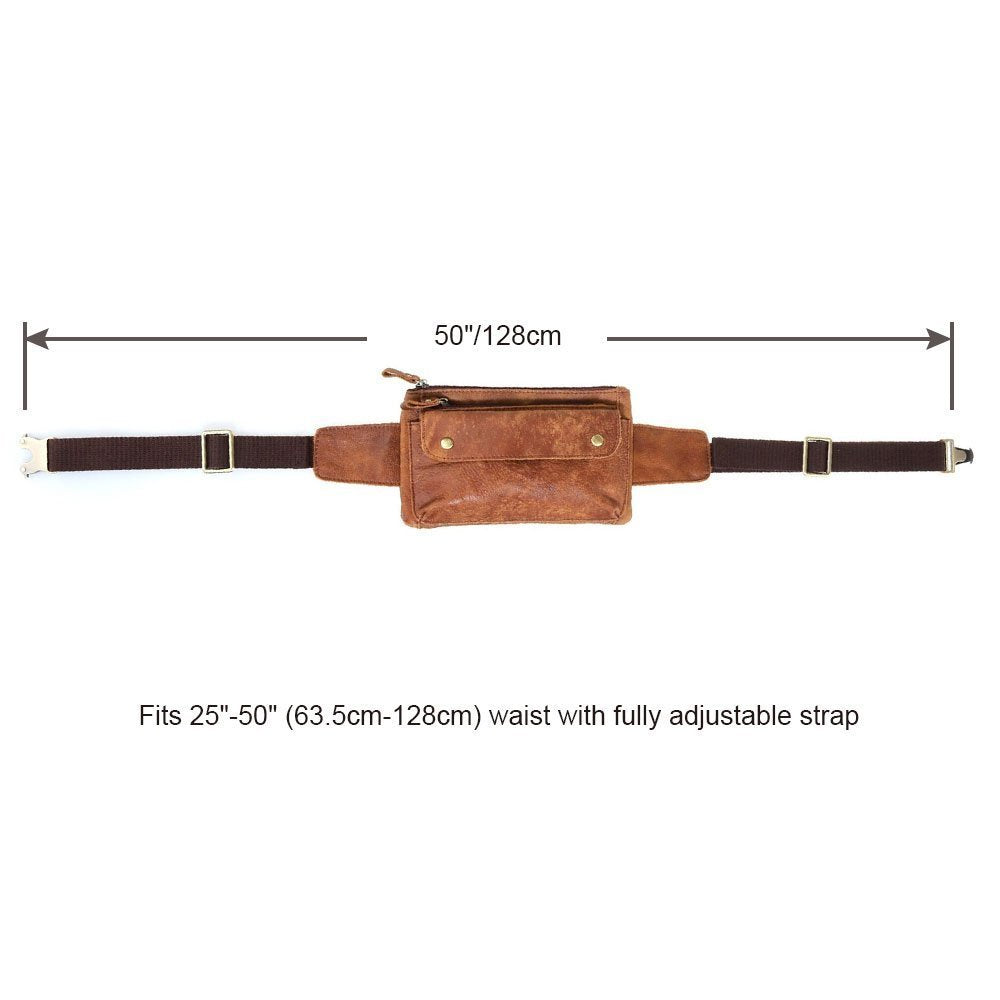 Genuine Leather Waist Bag – Stylish Hip Bag for Men & Women