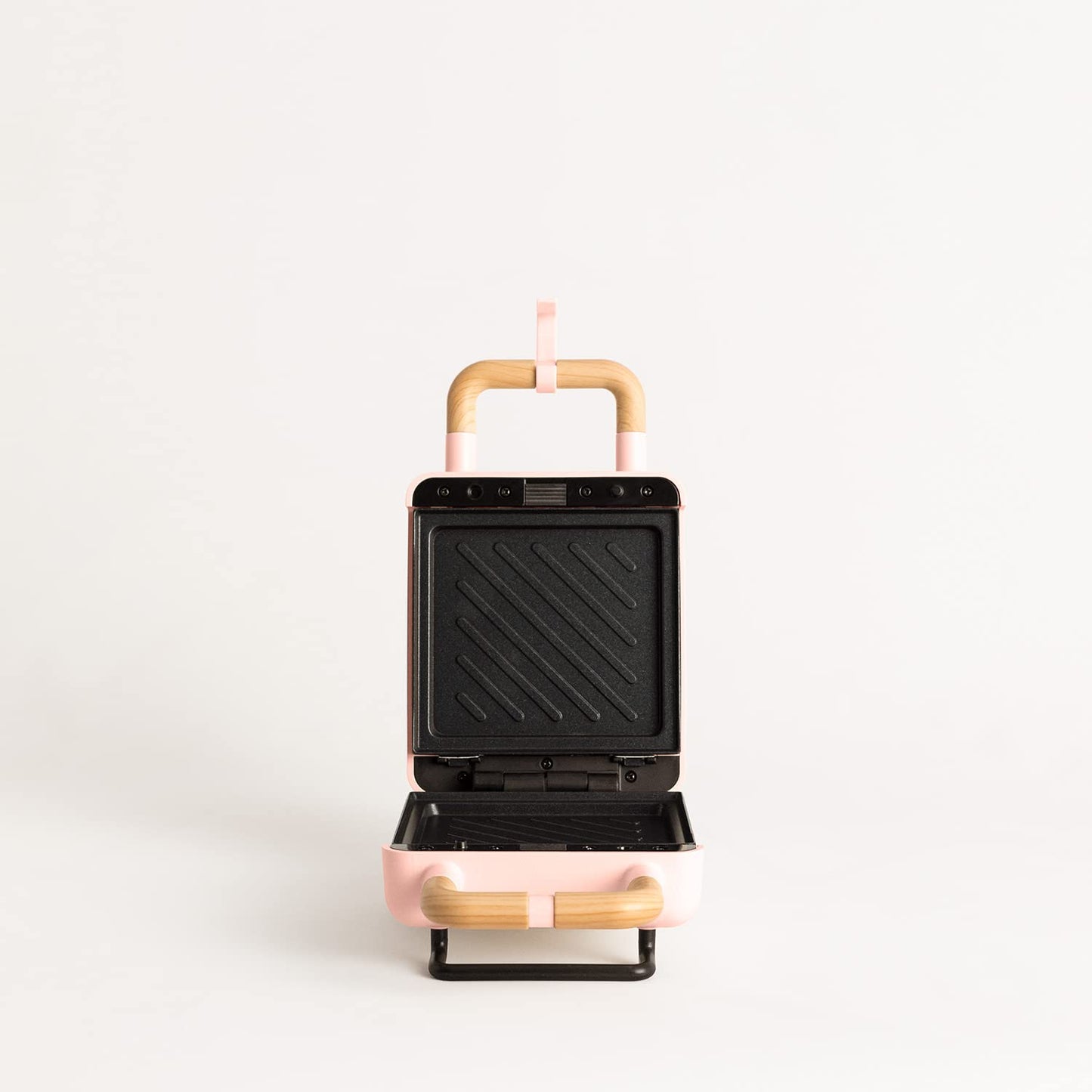 CREATE/STONE STUDIO/Sandwichmaker und Waffeleisen in Rosa-Barbie / 2 austauschbare Antihaftplatten, 1 Scheibe, 100º Offnung, BPA-frei, 105º Öffnung, Cool-Touch-Griff, 600W