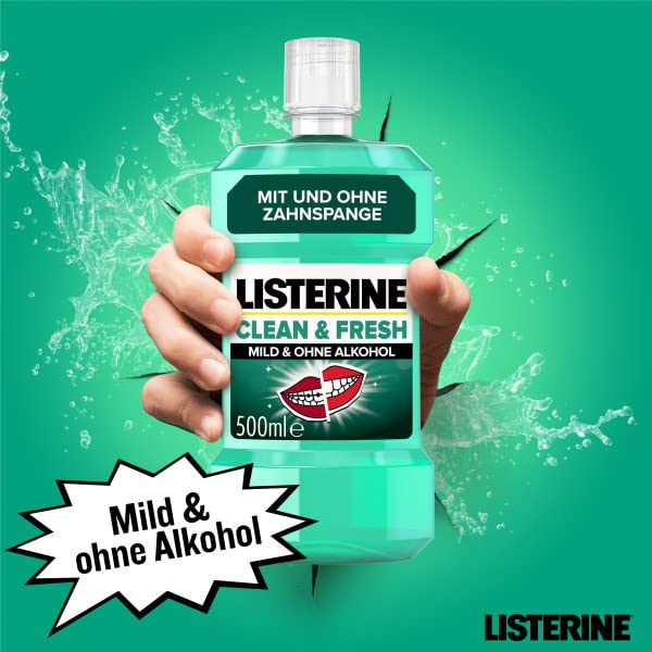 LISTERINE Smart Kidz Mild Berry (500 ml), antibakterielle Kinder Mundspülung ohne Alkohol & ohne Zucker, Mundwasser schützt vor Karies, geeignet für Kinder ab 6 Jahren