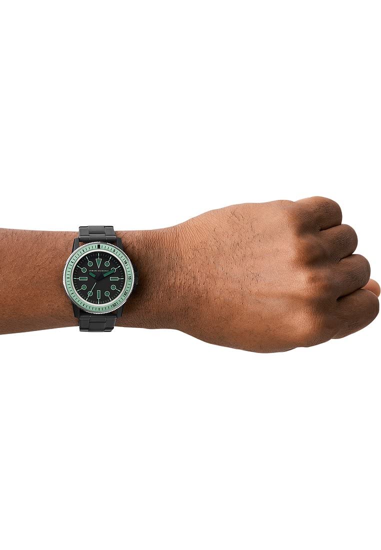 Armani Exchange Watch for Men, Quartz Movement and 42mm Case Size with Stainless Steel, Leather or Silicone Strap
